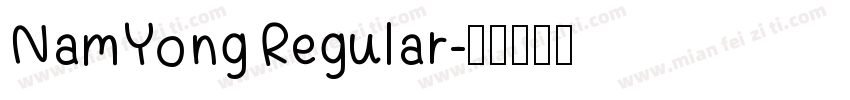NamYong Regular字体转换